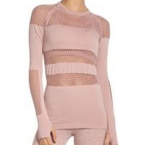Zella Pink Perforated Activewear Top